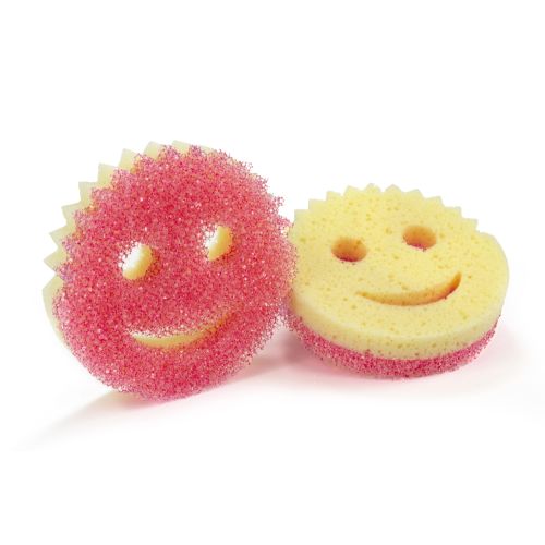 Scrub Daddy Scrub Mommy Essentials  Mini Dual-Sided Design w/ FlexTexture and ResoFoam Pink
